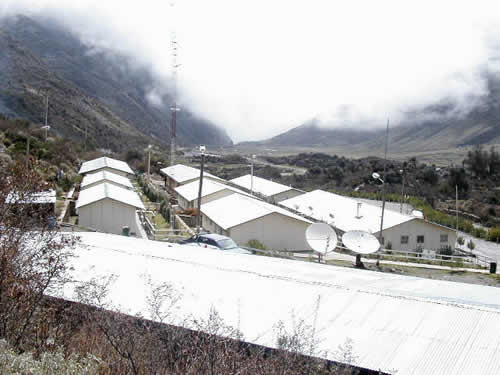 foto del campamento minero de la mina pallca de santa luisa